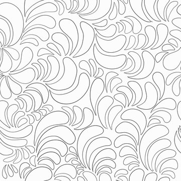 Abstract doodle floral vector seamless pattern