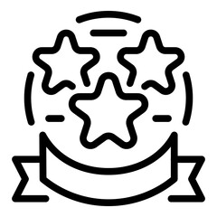 Stars winner award icon. Outline stars winner award vector icon for web design isolated on white background