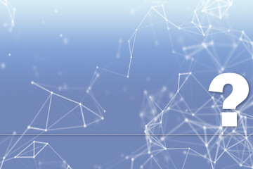 Abstrakter Hintergrund in hellblau mit einer Wolke aus vernetzten Punkten