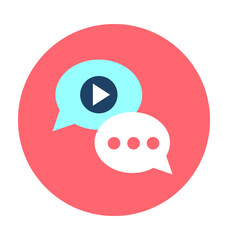 Speech Balloons Vector Icon