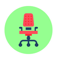 Fototapeta premium Swivel Chair Vector Icon