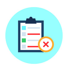 Rejected List Vector Icon