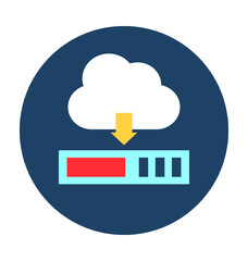 Cloud Download Vector Icon