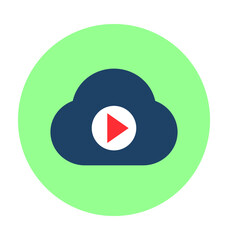 Cloud Media Vector Icon