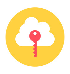 Cloud Security Vector Icon