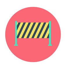 Barrier Colored Vector Icon 
