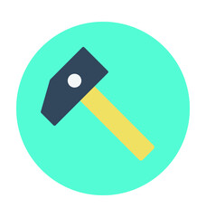 Hammer Colored Vector Icon 