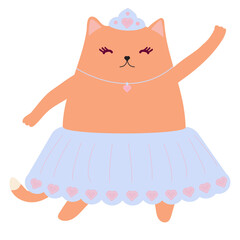 Ballerina cat. Vector. Graphic resource for you design.