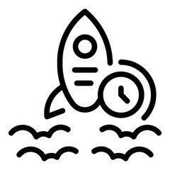 Rocket career icon. Outline rocket career vector icon for web design isolated on white background