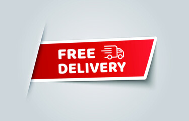 free delivery banner. Vector illustration decorative design
