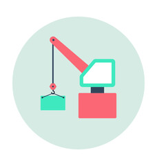 Bulldozer Colored Vector Icon 
