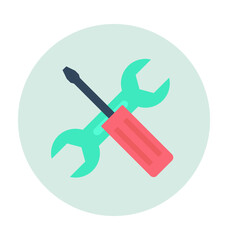 Repair Tools Colored Vector Icon 