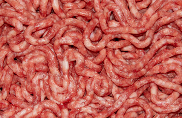 raw minced meat in close up