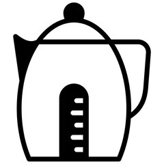 A solid design, icon of electric kettle