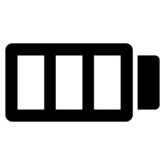 A solid design, icon of battery