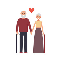 Happy family. Vector flat design illustration on white background