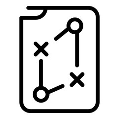 Campaign map icon. Outline campaign map vector icon for web design isolated on white background