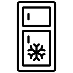 Icon of fridge, a outline design