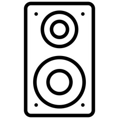 A outline design, icon of sound system