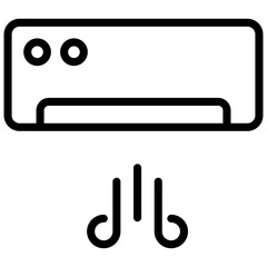 A linear design, icon of air conditioner