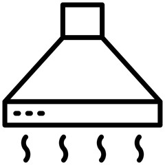 A outline design, icon of kitchen hood
