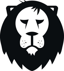lion face logo. brave and honor.