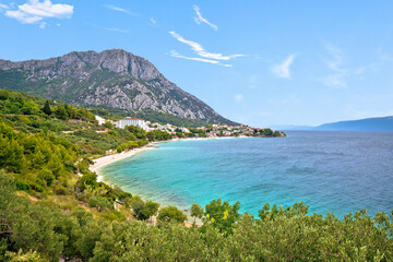 Fototapeta premium Gradac village on Makarska riviera waterfront view