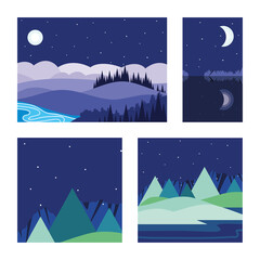 landscape night cards