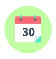 Calendar Colored Vector Illustration