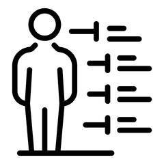 Patient health icon. Outline patient health vector icon for web design isolated on white background