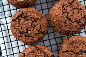 Double chocolate chip cookies