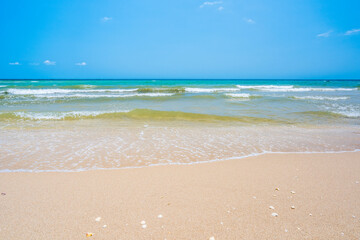 Sand beach and wave background