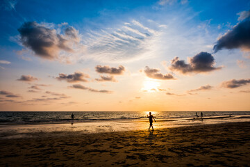 sunset on the beach