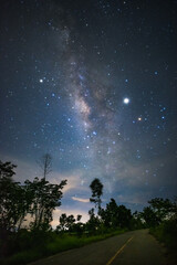 Night sky with milky way galaxy