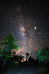 Fototapeta na wymiar Night sky with milky way galaxy