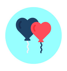 Heart Balloon Vector Icon