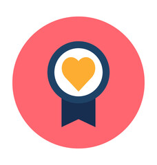 Heart Sticker Vector Icon