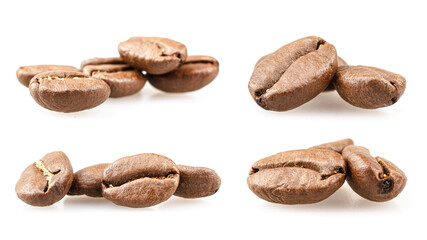 Coffee beans isolated on white background