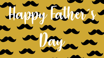 Pattern of mustaches greeting the international father day.