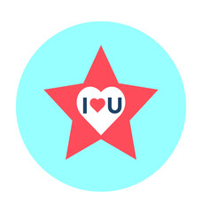 Love Sticker Vector Icon