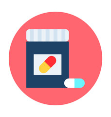 Medicine Jar Vector Illustration