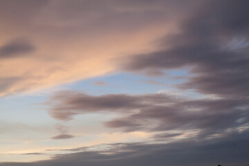 Clouds when the sunset