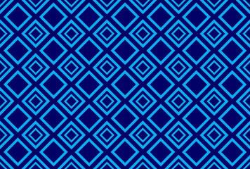 Seamless pattern of blue tone square in diagonal view.