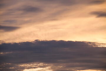 Clouds when the sunset