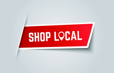 Shop local vector banner design