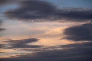 Naklejka na ściany i meble Clouds when the sunset