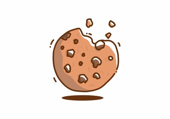 Simple brown cookies of illustration