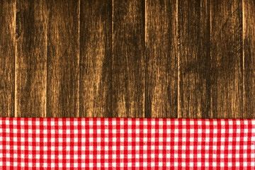 tablecloth on wooden background