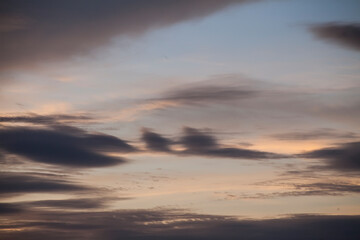 Clouds when the sunset