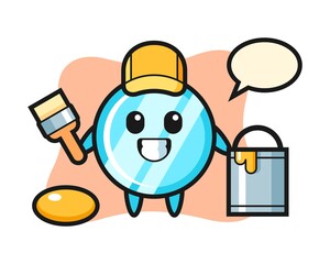 Character illustration of mirror as a painter